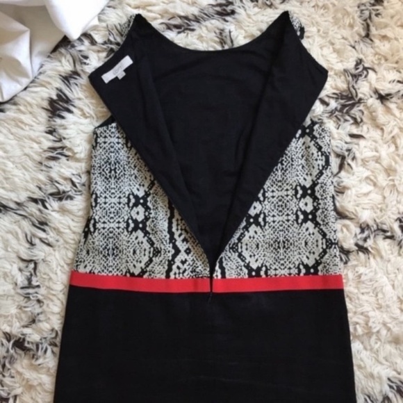 Loft 100% Linen Python Color Block Dress - Picture 4 of 6